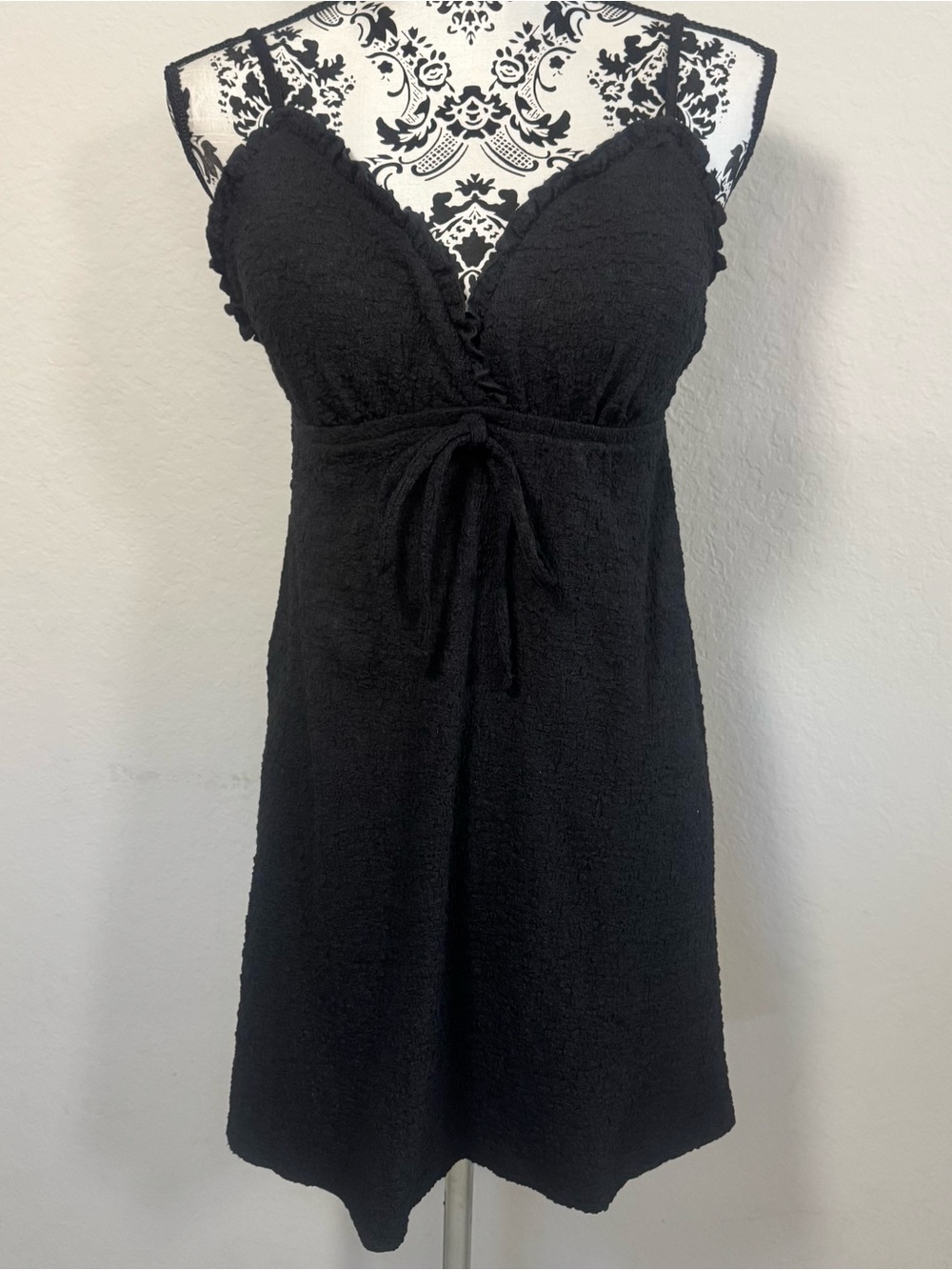 No Boundaries Juniors Mini Dress Size M (7-9) Black Adjustable Straps Padded Cup